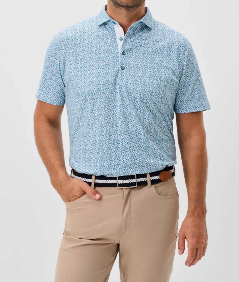 NEW JOHNNIE-O peelin good performance mesh polo in tropical